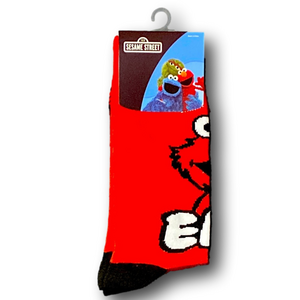 3/$20 Elmo & Crayons Sesame Street Funny Novelty Crew Socks - NWT